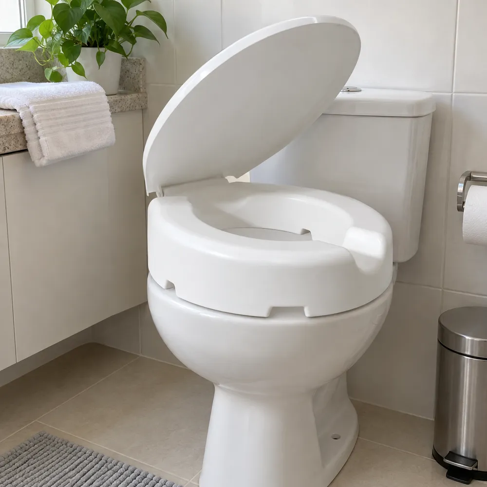 Assento Sanitário Elevado 3336 com Tampa, 13 cm, Branco