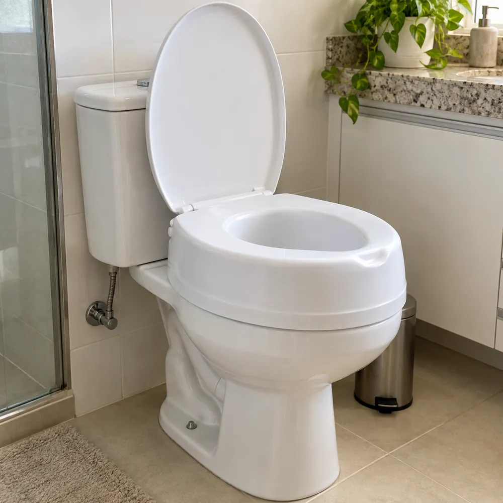 Assento Sanitário Elevado 10400365 com Tampa, 13,5 cm, Branco